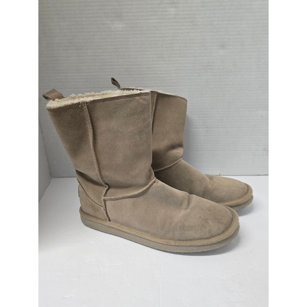 American Eagle Outfitters Tan Suede Faux Fur Lined Boots Women 9